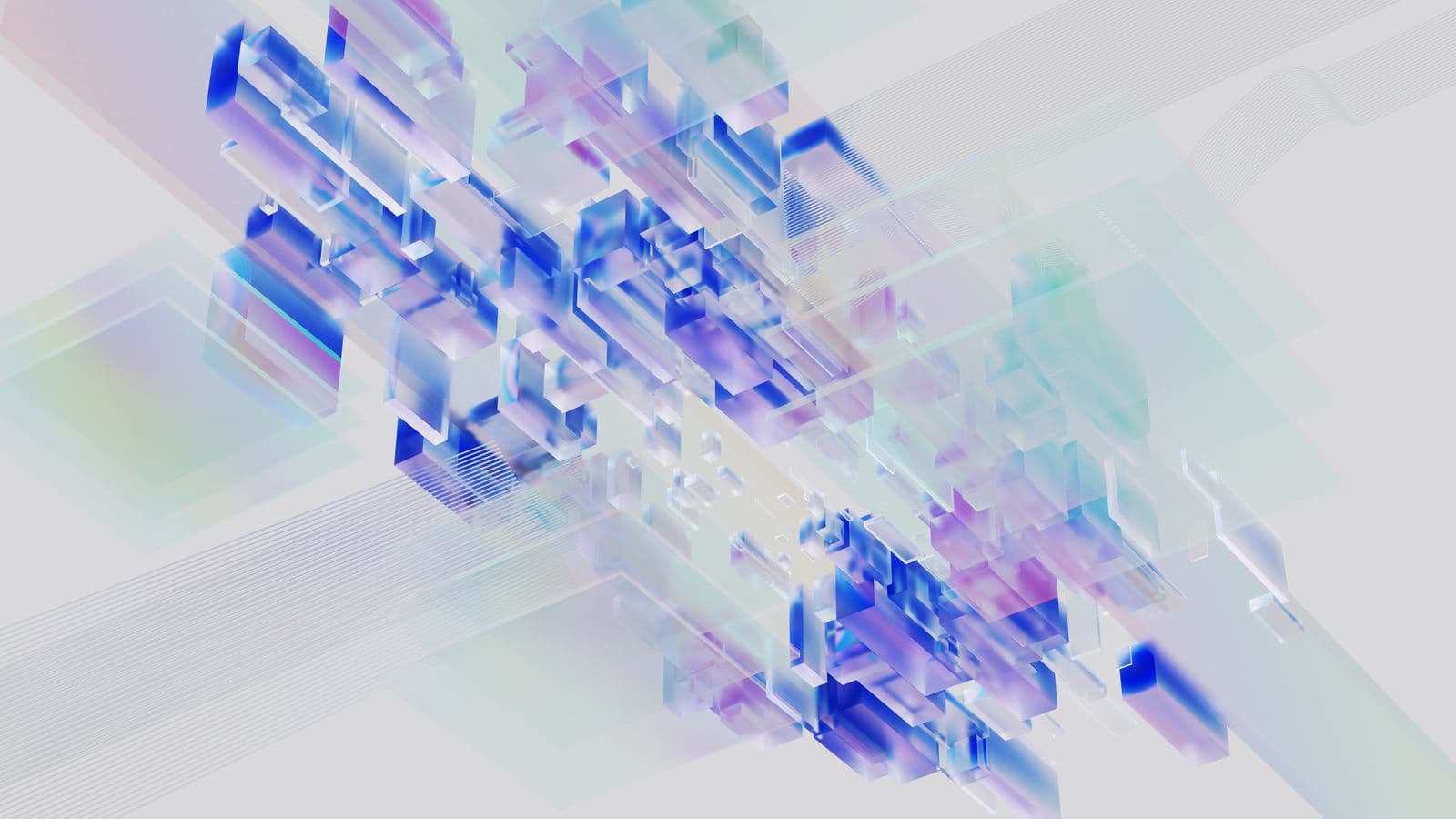 Kleurrijke, abstracte AI-gegenereerde beelden op een ontwerpscherm